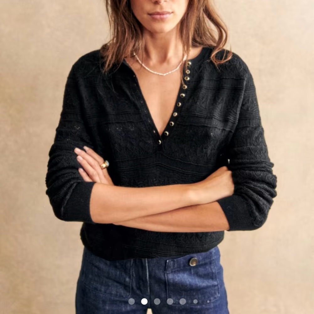 Sezane black Lyna Sweater Jumper